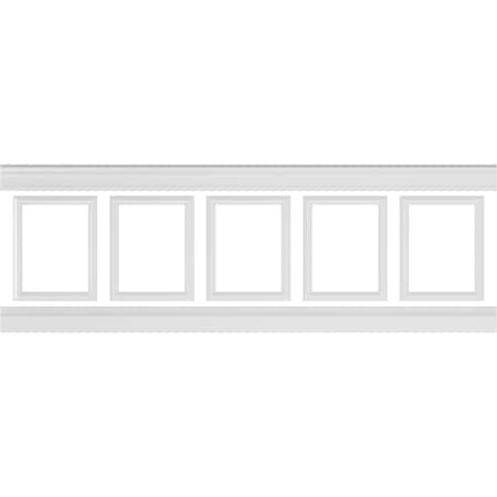 Ekena Millwork Wainscot Paneling Kit, Urethane, 94-1/2 in L, Factory Primed WPKUSQ011P032